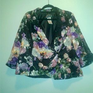 Alex Evenings floral plus size blazer sz.1x